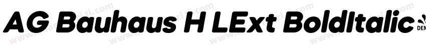 AG Bauhaus H LExt BoldItalic字体转换